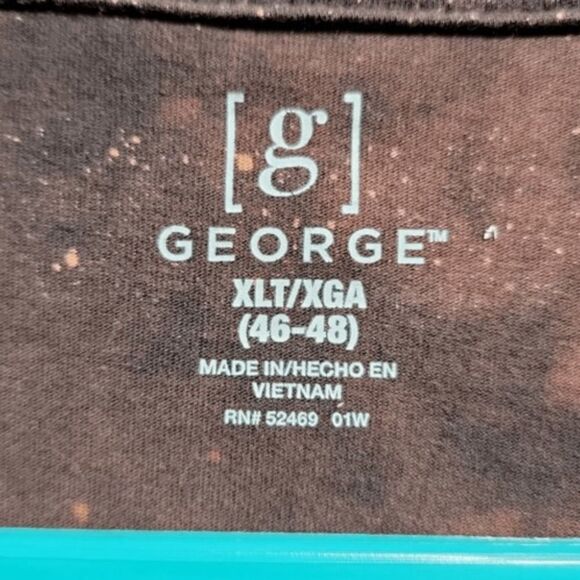 One of a Kind Reverse Tie-Dye‎ "Let it Snow" Shirt SZ XLT #167 - Picture 3 of 4